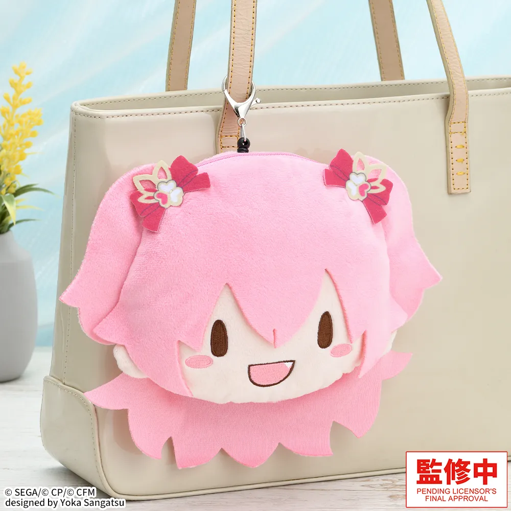 Fuwa Petit HATSUNE MIKU COLORFUL STAGE Face Pouch With Reel Momoi fuwa-petit-hatsune-miku-colorful-stage-face-pouch-with-reel-momoi